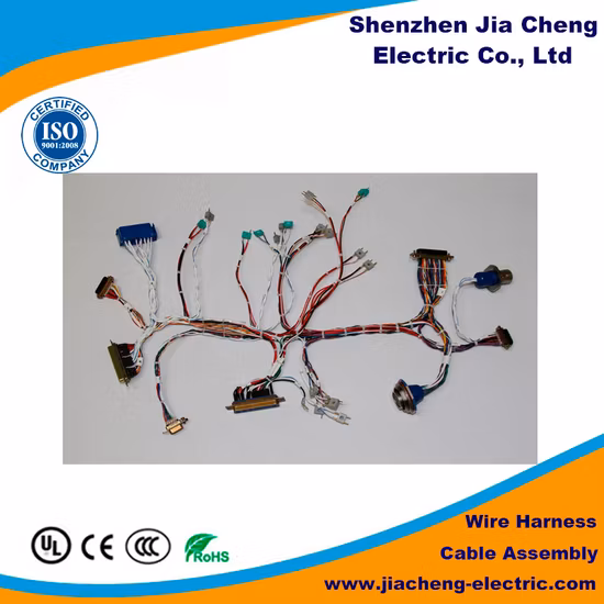 Conector fêmea do chicote de fios do adaptador do PVC do terminal de cabo industrial preciso